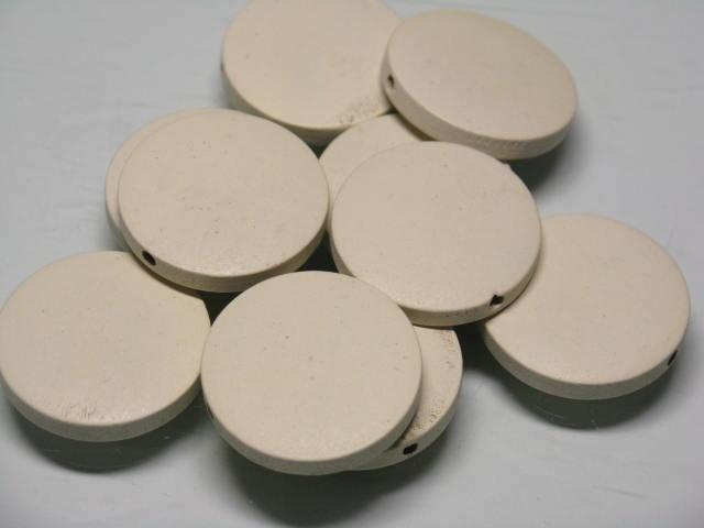 TOKO-BEADS BW009P-65 Wooden bead (10pcs) 25mm BW009P-65 フラットウッドビーズ（10個パック） 25mm Asian bead & African bead  Handmade,Lampeork,bead,asia,india,ethnic,parts,accessory,beads とんぼ玉,ビーズ,トンボ玉,アジア,インド,エスニック,手作り,パーツ,アクセサリー