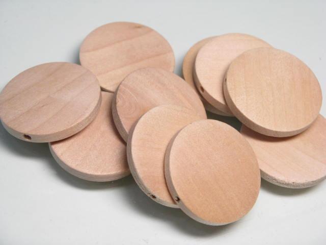 TOKO-BEADS BW010P-01 Wooden bead (non waxed/10pcs) 30mm BW010P-01 フラットウッドビーズ（無垢/10個パック） 30mm Asian bead & African bead  Handmade,Lampeork,bead,asia,india,ethnic,parts,accessory,beads とんぼ玉,ビーズ,トンボ玉,アジア,インド,エスニック,手作り,パーツ,アクセサリー