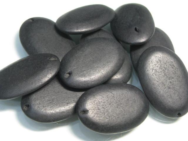 TOKO-BEADS BW010-25P Wooden bead (10pcs) 26mm BW010-25P フラットウッドビーズ（10個パック） 26mm Asian bead & African bead  Handmade,Lampeork,bead,asia,india,ethnic,parts,accessory,beads とんぼ玉,ビーズ,トンボ玉,アジア,インド,エスニック,手作り,パーツ,アクセサリー