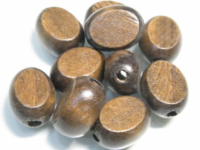 TOKO-BEADS BW010P-30 Wooden bead (10pcs) 19mm BW010P-30 フラットウッドビーズ（10個パック） 19mm Asian bead & African bead  Handmade,Lampeork,bead,asia,india,ethnic,parts,accessory,beads とんぼ玉,ビーズ,トンボ玉,アジア,インド,エスニック,手作り,パーツ,アクセサリー