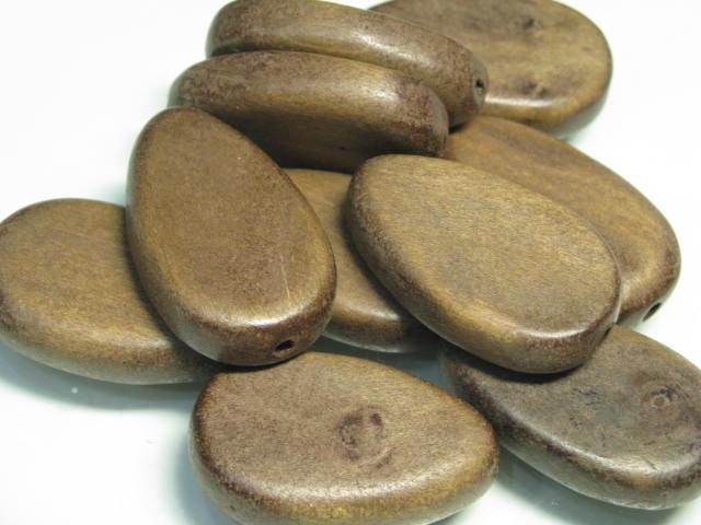 TOKO-BEADS BW010P-32 Wooden bead (10pcs) 25mm BW010P-32 フラットウッドビーズ（10個パック） 25mm Asian bead & African bead  Handmade,Lampeork,bead,asia,india,ethnic,parts,accessory,beads とんぼ玉,ビーズ,トンボ玉,アジア,インド,エスニック,手作り,パーツ,アクセサリー