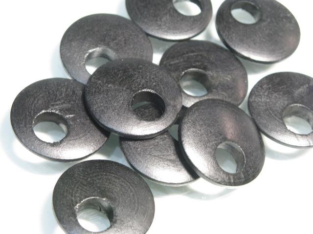 TOKO-BEADS BW010P-88 Wooden bead (10pcs) 25mm BW010P-88 フラットウッドチャーム（10個パック） 25mm Asian bead & African bead  Handmade,Lampeork,bead,asia,india,ethnic,parts,accessory,beads とんぼ玉,ビーズ,トンボ玉,アジア,インド,エスニック,手作り,パーツ,アクセサリー