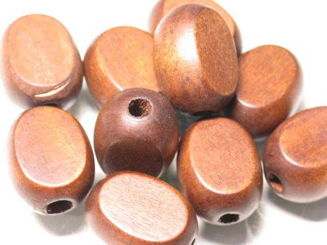 | TOKO-BEADS |BW010P-91 フラットウッドビーズ（10個パック） 19mmとんぼ玉,ビーズ,トンボ玉,アジア,インド,エスニック,手作り,パーツ,アクセサリー