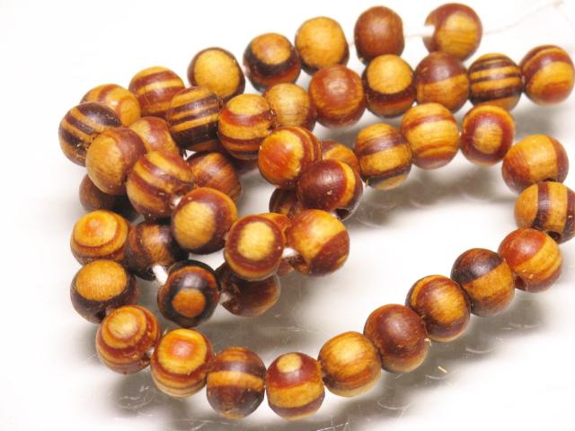 | TOKO-BEADS |BW011P-08 ウッドビーズ（50個パック） 8mmとんぼ玉,ビーズ,トンボ玉,アジア,インド,エスニック,手作り,パーツ,アクセサリー