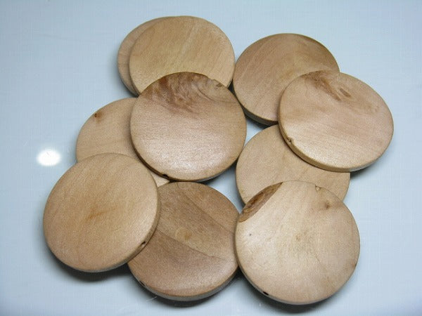 TOKO-BEADS BW909P-36 Wooden bead (Waxed/10pcs) 40mm BW909P-36 フラットウッドビーズ（ワックス処理/10個パック） 40mm Asian bead & African bead  Handmade,Lampeork,bead,asia,india,ethnic,parts,accessory,beads とんぼ玉,ビーズ,トンボ玉,アジア,インド,エスニック,手作り,パーツ,アクセサリー