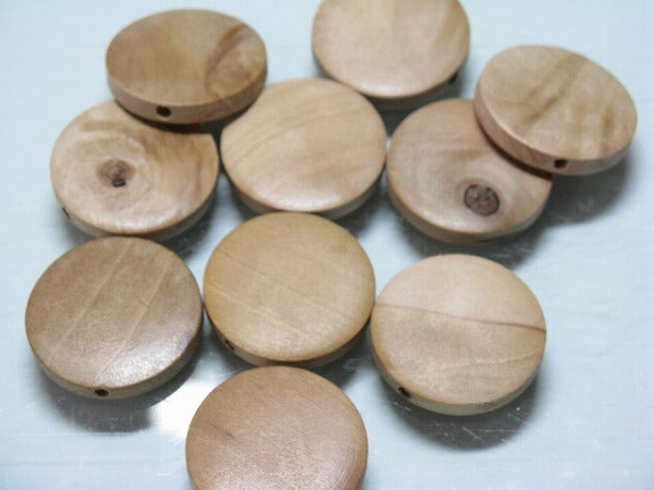TOKO-BEADS BW909P-64 Wooden bead (Waxed/10pcs) 25mm BW909P-64 フラットウッドビーズ（ワックス処理/10個パック） 25mm Asian bead & African bead  Handmade,Lampeork,bead,asia,india,ethnic,parts,accessory,beads とんぼ玉,ビーズ,トンボ玉,アジア,インド,エスニック,手作り,パーツ,アクセサリー