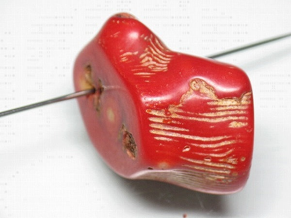 TOKO-BEADS BZ018-09 Corallite bead 33mm BZ018-09 山さんご 33mm Asian bead & African bead  Handmade,Lampeork,bead,asia,india,ethnic,parts,accessory,beads とんぼ玉,ビーズ,トンボ玉,アジア,インド,エスニック,手作り,パーツ,アクセサリー