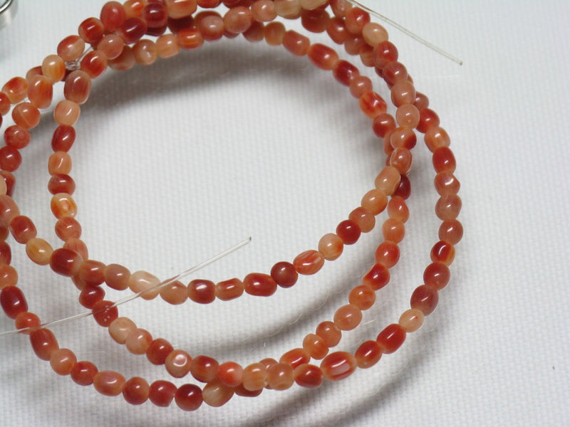 TOKO-BEADS BZ021N-48 Corallite bead 2mm BZ021N-48 山さんご（連） 2mm Asian bead & African bead  Handmade,Lampeork,bead,asia,india,ethnic,parts,accessory,beads とんぼ玉,ビーズ,トンボ玉,アジア,インド,エスニック,手作り,パーツ,アクセサリー