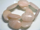 TOKO-BEADS BZ102-04N Peach Quartz bead (strand) 25mm BZ102-04N ピーチクォーツ（連） 25mm Asian bead & African bead  Handmade,Lampeork,bead,asia,india,ethnic,parts,accessory,beads とんぼ玉,ビーズ,トンボ玉,アジア,インド,エスニック,手作り,パーツ,アクセサリー