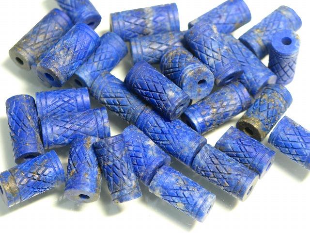 | TOKO-BEADS |BZ121-04 ラピスラズリ（　30個セット） 6~7mmとんぼ玉,ビーズ,トンボ玉,アジア,インド,エスニック,手作り,パーツ,アクセサリー