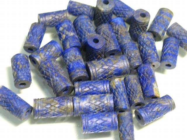 | TOKO-BEADS |BZ121-08 ラピスラズリ（　31個セット） 6~7mmとんぼ玉,ビーズ,トンボ玉,アジア,インド,エスニック,手作り,パーツ,アクセサリー