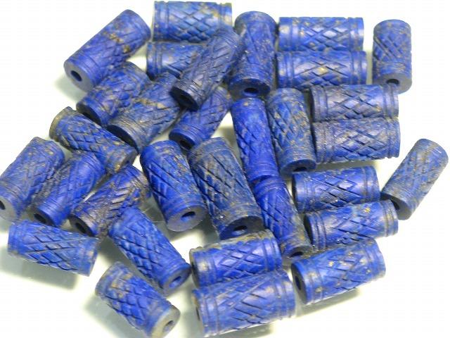 | TOKO-BEADS |BZ121-09 ラピスラズリ（　31個セット） 6~7mmとんぼ玉,ビーズ,トンボ玉,アジア,インド,エスニック,手作り,パーツ,アクセサリー