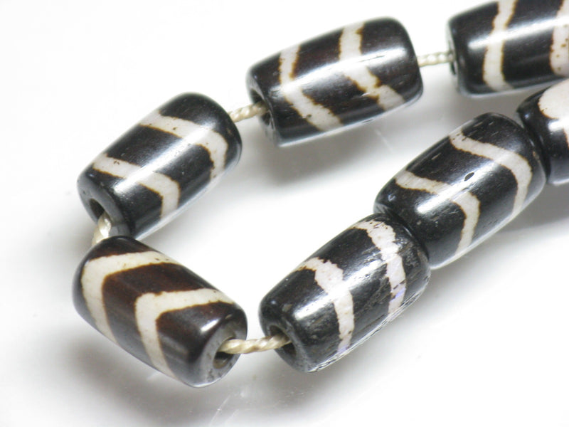 | TOKO-BEADS |CB065N-04 バティックボーンビーズ（連） 6~7mmとんぼ玉,ビーズ,トンボ玉,アジア,インド,エスニック,手作り,パーツ,アクセサリー