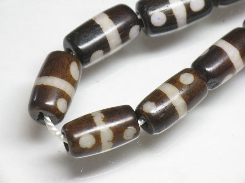 | TOKO-BEADS |CB065N-05 バティックボーンビーズ（連） 6~7mmとんぼ玉,ビーズ,トンボ玉,アジア,インド,エスニック,手作り,パーツ,アクセサリー