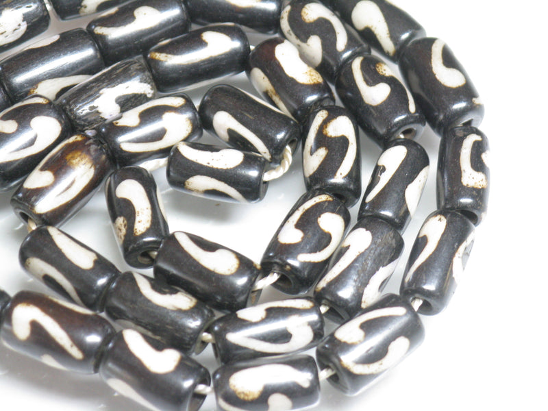 TOKO-BEADS CB065-06N Batik Bone bead (Strand) 6~7mm CB065-06N バティックボーンビーズ（連） 6~7mm Asian bead & African bead  Handmade,Lampeork,bead,asia,india,ethnic,parts,accessory,beads とんぼ玉,ビーズ,トンボ玉,アジア,インド,エスニック,手作り,パーツ,アクセサリー