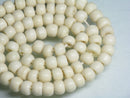 TOKO-BEADS CB109P Bone bead 7mm CB109P ボーンビーズ（27g 約100個） 7mm Asian bead & African bead  Handmade,Lampeork,bead,asia,india,ethnic,parts,accessory,beads とんぼ玉,ビーズ,トンボ玉,アジア,インド,エスニック,手作り,パーツ,アクセサリー
