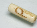 TOKO-BEADS CB134-16 Bone bead (Alphabet  P） 8~9mm CB134-16 ボーンビーズ（アルファベット P） 8~9mm Asian bead & African bead  Handmade,Lampeork,bead,asia,india,ethnic,parts,accessory,beads とんぼ玉,ビーズ,トンボ玉,アジア,インド,エスニック,手作り,パーツ,アクセサリー