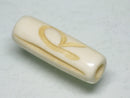 TOKO-BEADS CB134-18 Bone bead (Alphabet  R） 8~9mm CB134-18 ボーンビーズ（アルファベット R） 8~9mm Asian bead & African bead  Handmade,Lampeork,bead,asia,india,ethnic,parts,accessory,beads とんぼ玉,ビーズ,トンボ玉,アジア,インド,エスニック,手作り,パーツ,アクセサリー