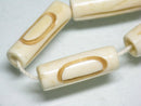 TOKO-BEADS CB134-04N Bone bead (Alphabet  D)(Strand) 8~9mm CB134-04N ボーンビーズ（アルファベット D)(連) 8~9mm Asian bead & African bead  Handmade,Lampeork,bead,asia,india,ethnic,parts,accessory,beads とんぼ玉,ビーズ,トンボ玉,アジア,インド,エスニック,手作り,パーツ,アクセサリー