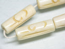 TOKO-BEADS CB134-07N Bone bead (Alphabet  G)(Strand) 8~9mm CB134-07N ボーンビーズ（アルファベット G)(連) 8~9mm Asian bead & African bead  Handmade,Lampeork,bead,asia,india,ethnic,parts,accessory,beads とんぼ玉,ビーズ,トンボ玉,アジア,インド,エスニック,手作り,パーツ,アクセサリー