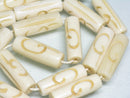TOKO-BEADS CB134-07N Bone bead (Alphabet  G)(Strand) 8~9mm CB134-07N ボーンビーズ（アルファベット G)(連) 8~9mm Asian bead & African bead  Handmade,Lampeork,bead,asia,india,ethnic,parts,accessory,beads とんぼ玉,ビーズ,トンボ玉,アジア,インド,エスニック,手作り,パーツ,アクセサリー