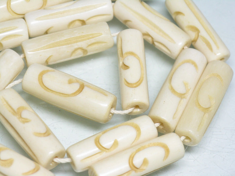 TOKO-BEADS CB134-07N Bone bead (Alphabet  G)(Strand) 8~9mm CB134-07N ボーンビーズ（アルファベット G)(連) 8~9mm Asian bead & African bead  Handmade,Lampeork,bead,asia,india,ethnic,parts,accessory,beads とんぼ玉,ビーズ,トンボ玉,アジア,インド,エスニック,手作り,パーツ,アクセサリー