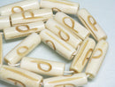 TOKO-BEADS CB134-16N Bone bead (Alphabet  P)(Strand) 8~9mm CB134-16N ボーンビーズ（アルファベット P)(連) 8~9mm Asian bead & African bead  Handmade,Lampeork,bead,asia,india,ethnic,parts,accessory,beads とんぼ玉,ビーズ,トンボ玉,アジア,インド,エスニック,手作り,パーツ,アクセサリー
