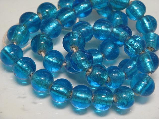 | TOKO-BEADS |CG624N インドビーズ（40個パック） 12mmとんぼ玉,ビーズ,トンボ玉,アジア,インド,エスニック,手作り,パーツ,アクセサリー