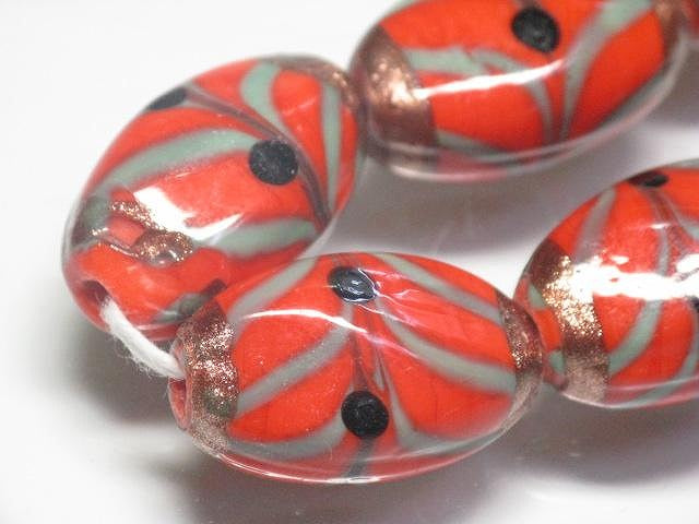 TOKO-BEADS CG650N Indian bead(18pcs) 14mm CG650N インドビーズ（18個パック） 14mm Asian bead & African bead  Handmade,Lampeork,bead,asia,india,ethnic,parts,accessory,beads とんぼ玉,ビーズ,トンボ玉,アジア,インド,エスニック,手作り,パーツ,アクセサリー