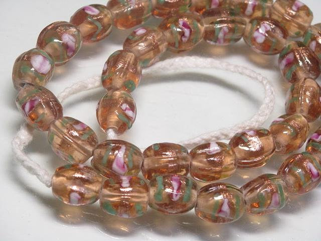 | TOKO-BEADS |CG652N インドビーズ（33個パック） 11mmとんぼ玉,ビーズ,トンボ玉,アジア,インド,エスニック,手作り,パーツ,アクセサリー