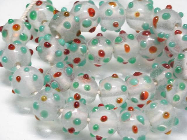 | TOKO-BEADS |CG714N インドビーズ（30個パック） 12mmとんぼ玉,ビーズ,トンボ玉,アジア,インド,エスニック,手作り,パーツ,アクセサリー