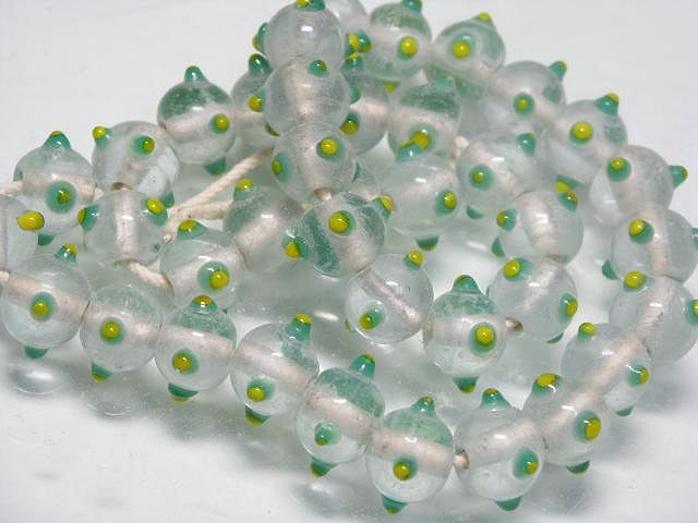 | TOKO-BEADS |CG719N インドビーズ（38個パック） 9mmとんぼ玉,ビーズ,トンボ玉,アジア,インド,エスニック,手作り,パーツ,アクセサリー