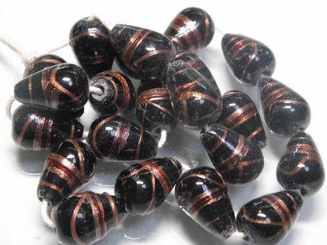 | TOKO-BEADS |CG727N インドビーズ（22個パック） 13mmとんぼ玉,ビーズ,トンボ玉,アジア,インド,エスニック,手作り,パーツ,アクセサリー