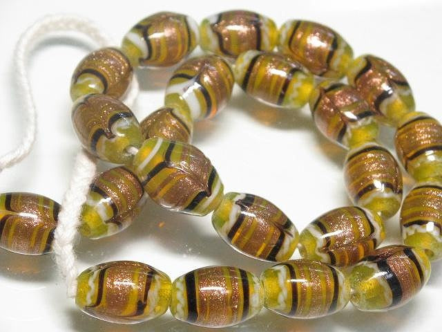 | TOKO-BEADS |CG735N インドビーズ（22個パック） 12mmとんぼ玉,ビーズ,トンボ玉,アジア,インド,エスニック,手作り,パーツ,アクセサリー