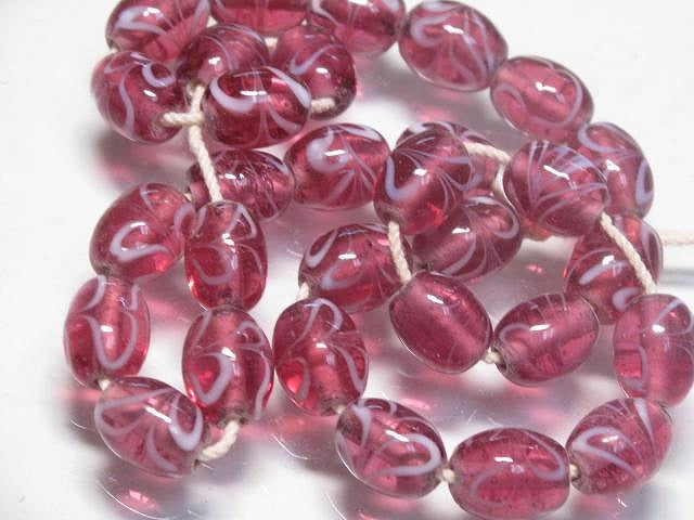 | TOKO-BEADS |CG740N インドビーズ（30個パック） 10mmとんぼ玉,ビーズ,トンボ玉,アジア,インド,エスニック,手作り,パーツ,アクセサリー