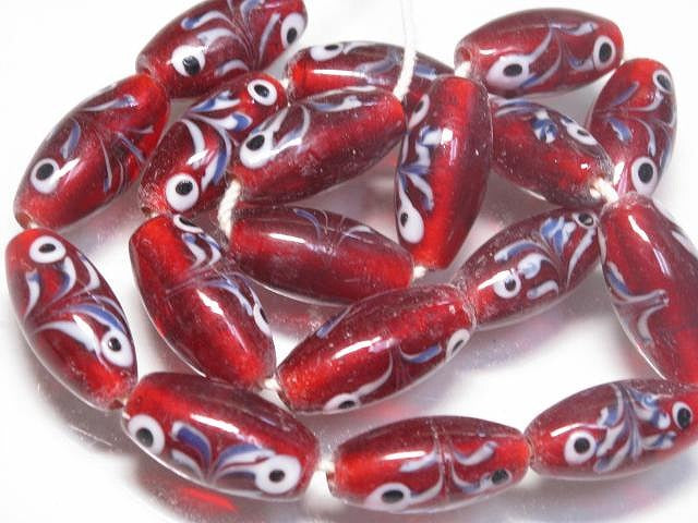 | TOKO-BEADS |CG753N インドビーズ（18個パック） 10mmとんぼ玉,ビーズ,トンボ玉,アジア,インド,エスニック,手作り,パーツ,アクセサリー