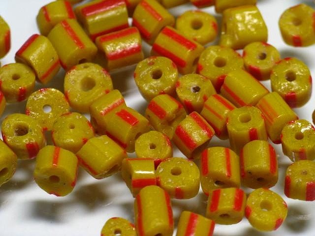 TOKO-BEADS CG816 Glass bead (20ｇ) 4.5~9mm CG816 ストライプガラスビーズ（20ｇ） 4.5~9mm Asian bead & African bead  Handmade,Lampeork,bead,asia,india,ethnic,parts,accessory,beads とんぼ玉,ビーズ,トンボ玉,アジア,インド,エスニック,手作り,パーツ,アクセサリー