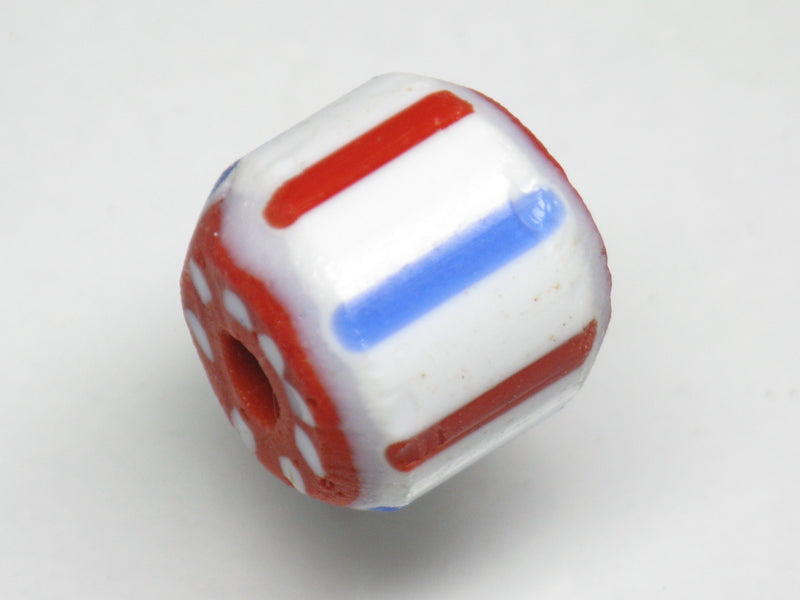 TOKO-BEADS CG907-55 Chevron bead 15mm CG907-55 シェブロンビーズ 15mm Asian bead & African bead  Handmade,Lampeork,bead,asia,india,ethnic,parts,accessory,beads とんぼ玉,ビーズ,トンボ玉,アジア,インド,エスニック,手作り,パーツ,アクセサリー