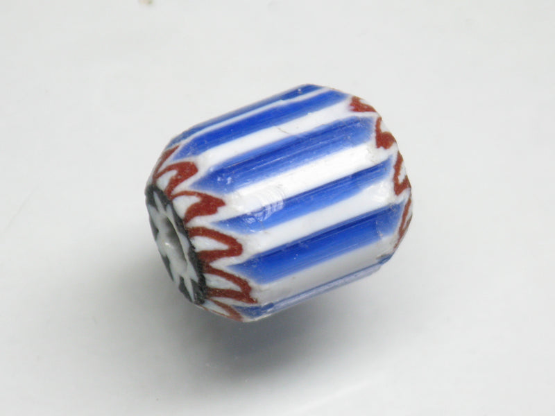TOKO-BEADS CG907-61 Chevron bead 12mm CG907-61 シェブロンビーズ 12mm Asian bead & African bead  Handmade,Lampeork,bead,asia,india,ethnic,parts,accessory,beads とんぼ玉,ビーズ,トンボ玉,アジア,インド,エスニック,手作り,パーツ,アクセサリー