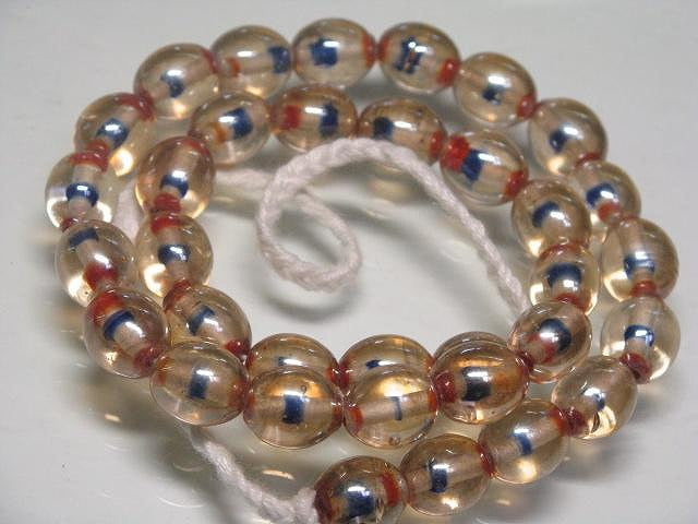 | TOKO-BEADS |CG907N-11 インドビーズ（34個パック） 10mmとんぼ玉,ビーズ,トンボ玉,アジア,インド,エスニック,手作り,パーツ,アクセサリー