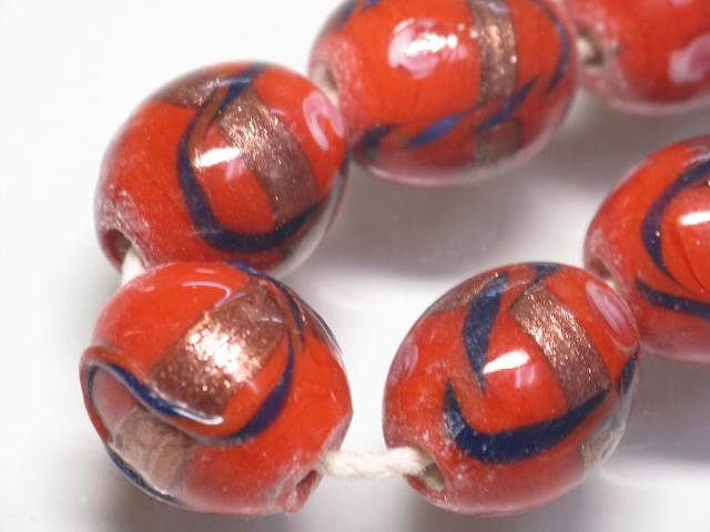TOKO-BEADS CG907N-32 Indian bead (28pcs) 13mm CG907N-32 インドビーズ（28個パック） 13mm Asian bead & African bead  Handmade,Lampeork,bead,asia,india,ethnic,parts,accessory,beads とんぼ玉,ビーズ,トンボ玉,アジア,インド,エスニック,手作り,パーツ,アクセサリー