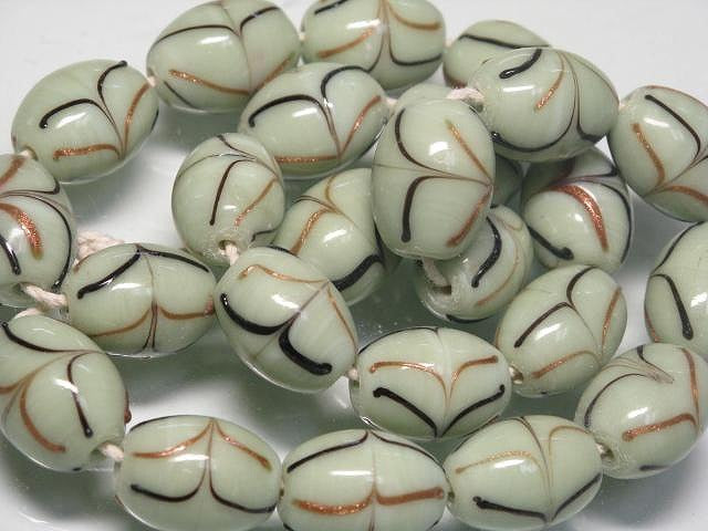 | TOKO-BEADS |CG907N-37 インドビーズ（24個パック） 12mmとんぼ玉,ビーズ,トンボ玉,アジア,インド,エスニック,手作り,パーツ,アクセサリー