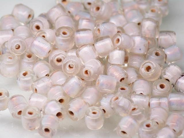 | TOKO-BEADS |CG916P-02 ホワイトハートビーズ（30g） 5~6mmとんぼ玉,ビーズ,トンボ玉,アジア,インド,エスニック,手作り,パーツ,アクセサリー