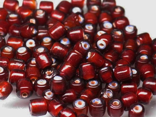 | TOKO-BEADS |CG916P-06 ホワイトハートビーズ（30g） 5~6mmとんぼ玉,ビーズ,トンボ玉,アジア,インド,エスニック,手作り,パーツ,アクセサリー