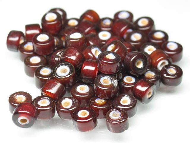 | TOKO-BEADS |CG916P-07 ホワイトハートビーズ（30g） 7~8mmとんぼ玉,ビーズ,トンボ玉,アジア,インド,エスニック,手作り,パーツ,アクセサリー