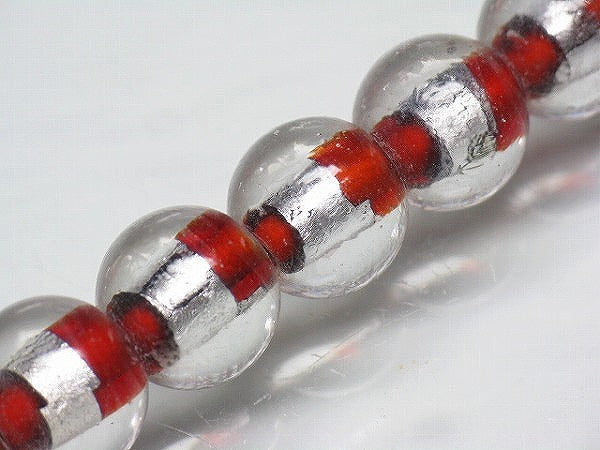 TOKO-BEADS CG917P-01 Silver foil bead (40pcs) 11mm CG917P-01 シルバーフォイルビーズ（40個パック） 11mm Asian bead & African bead  Handmade,Lampeork,bead,asia,india,ethnic,parts,accessory,beads とんぼ玉,ビーズ,トンボ玉,アジア,インド,エスニック,手作り,パーツ,アクセサリー