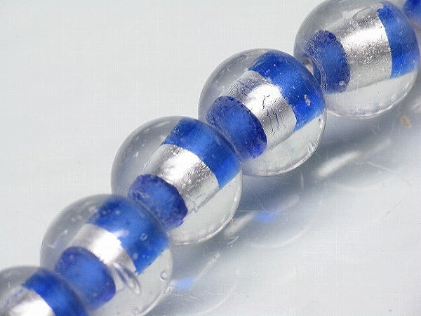 TOKO-BEADS CG917P-02 Silver foil bead (40pcs) 11mm CG917P-02 シルバーフォイルビーズ（40個パック） 11mm Asian bead & African bead  Handmade,Lampeork,bead,asia,india,ethnic,parts,accessory,beads とんぼ玉,ビーズ,トンボ玉,アジア,インド,エスニック,手作り,パーツ,アクセサリー