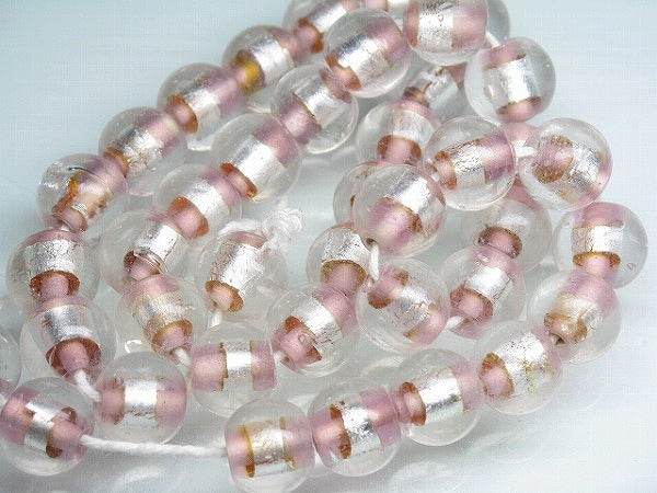 TOKO-BEADS CG917P-06 Silver foil bead (40pcs) 11mm CG917P-06 シルバーフォイルビーズ（40個パック） 11mm Asian bead & African bead  Handmade,Lampeork,bead,asia,india,ethnic,parts,accessory,beads とんぼ玉,ビーズ,トンボ玉,アジア,インド,エスニック,手作り,パーツ,アクセサリー