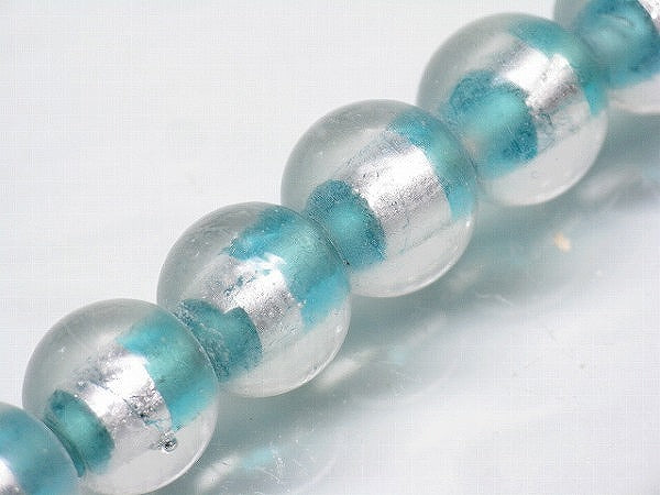 TOKO-BEADS CG917P-07 Silver foil bead (40pcs) 11mm CG917P-07 シルバーフォイルビーズ（40個パック） 11mm Asian bead & African bead  Handmade,Lampeork,bead,asia,india,ethnic,parts,accessory,beads とんぼ玉,ビーズ,トンボ玉,アジア,インド,エスニック,手作り,パーツ,アクセサリー