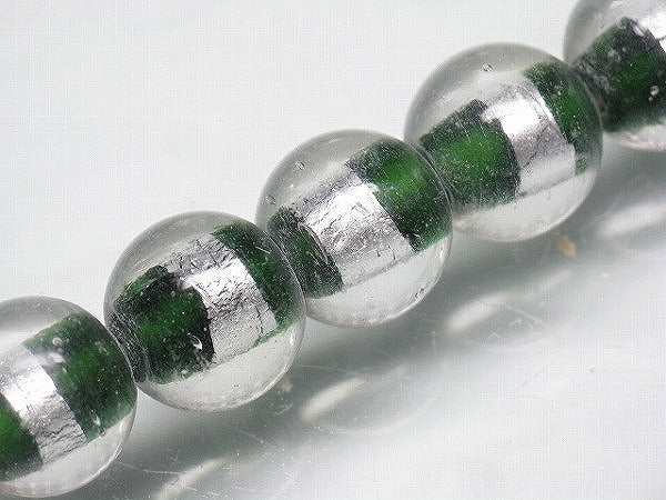 TOKO-BEADS CG917P-08 Silver foil bead (40pcs) 11mm CG917P-08 シルバーフォイルビーズ（40個パック） 11mm Asian bead & African bead  Handmade,Lampeork,bead,asia,india,ethnic,parts,accessory,beads とんぼ玉,ビーズ,トンボ玉,アジア,インド,エスニック,手作り,パーツ,アクセサリー